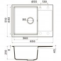 Мойка кухонная Omoikiri Daisen 65T-GR
