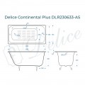 Ванна чугунная Delice France Continental Plus 150x70 DLR230633-AS