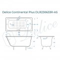 Ванна чугунная Delice France Continental Plus 150x70 DLR230633R-AS