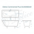 Ванна чугунная Delice France Continental Plus 170x70 DLR230634R