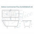 Ванна чугунная Delice France Continental Plus 170x70 DLR230634R-AS