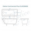 Ванна чугунная Delice France Continental Plus 170x75 DLR230635