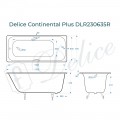 Ванна чугунная Delice France Continental Plus 170x75 DLR230635R