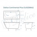 Ванна чугунная Delice France Continental Plus 100x70 DLR230642