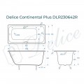 Ванна чугунная Delice France Continental Plus 100x70 DLR230642R