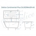 Ванна чугунная Delice France Continental Plus 100x70 DLR230642R-AS