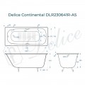 Ванна чугунная Delice France Continental 130x70 DLR230641R-AS