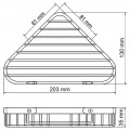 Полка металлическая угловая WasserKRAFT K-733LIGHT BRONZE