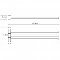Полотенцедержатель тройной поворотный WasserKRAFT K-1033WHITE