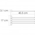 Полотенцедержатель четверной поворотный WasserKRAFT K-1034NICKEL