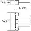 Полотенцедержатель тройной поворотный WasserKRAFT K-1053WHITE