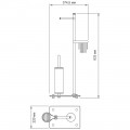 Стойка комбинированная напольная WasserKRAFT K-1264NICKEL