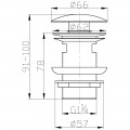 Донный клапан BelBagno BB-SAT-NERO