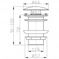 Донный клапан BelBagno BB-SC-CRM