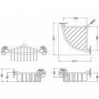 Полка-решетка угловая Burlington A22CHR