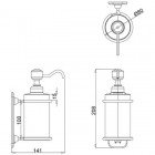 Дозатор жидкого мыла настенный Burlington A19CHR