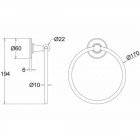 Полотенцедержатель-кольцо Burlington A3CHR