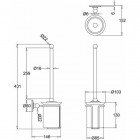 Ёршик для унитаза Burlington A8CHR