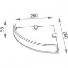 Полка стеклянная угловая Veragio Gialetta VR.GFT-9031.CR