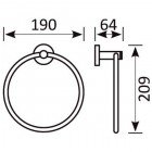 Полотенцедержатель-кольцо Gro Welle Rube RBE511