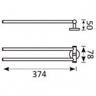 Полотенцедержатель двойной поворотный Gro Welle Rube RBE541