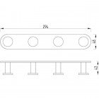 Планка с 4-мя крючками Gro Welle Rube RBE534