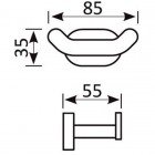 Крючок двойной Gro Welle Mandarin MDR532