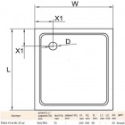 Поддон из стеклокомпозита Cezares TRAY-M-A-90-35-W