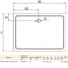 Поддон из стеклокомпозита Cezares TRAY-M-AH-100/90-35-W