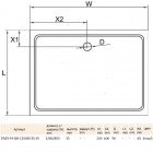 Поддон из стеклокомпозита Cezares TRAY-M-AH-120/80-35-W