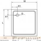 Поддон из стеклокомпозита Cezares TRAY-M-A-100-35-W