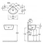 Раковина Jacob Delafon Ove E1566 угловая