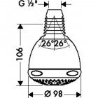 Верхний душ Hansgrohe Aktiva A8 28442000