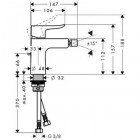 Смеситель для биде Hansgrohe Metris 31280000