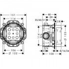 Скрытая часть смесителя Hansgrohe Ibox Universal 01800180