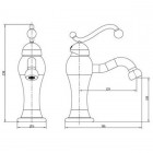 Смеситель для умывальника Gro Welle Muskat Silver MSS711