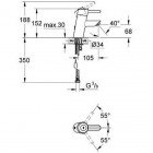 Смеситель для умывальника Grohe Concetto 32206001