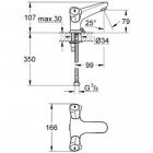 Смеситель для умывальника Grohe Costa L 21100001