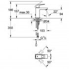 Смеситель для умывальника Grohe Eurocube 23131000