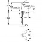 Смеситель для умывальника Grohe Eurodisc Cosmopolitan 33178002