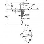 Смеситель для умывальника Grohe Eurostyle Cosmopolitan 33557002