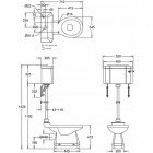 Унитаз Burlington со средним бачком P5+C1+T33CHR