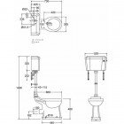 Унитаз Burlington Regal со средним бачком P12+C1+T33CHR