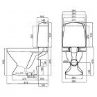 Унитаз Ifo Glance Plus с косым выпуском RL8130-72545