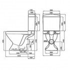 Унитаз Ifo Enkel Plus с косым выпуском RL9130-72545