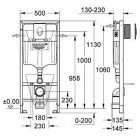 Инсталляция Grohe Rapid SL 38750001 с кнопкой смыва