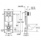 Инсталляция Grohe Rapid SL 38813001 с кнопкой смыва