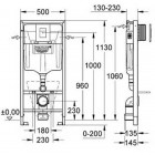 Инсталляция Grohe Rapid SL 38827000 с кнопкой смыва