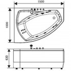 Ванна акриловая Appollo AT-9038 левая