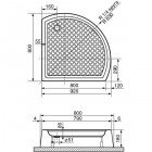 Акриловый поддон Dolphin 80x90x10 с экраном